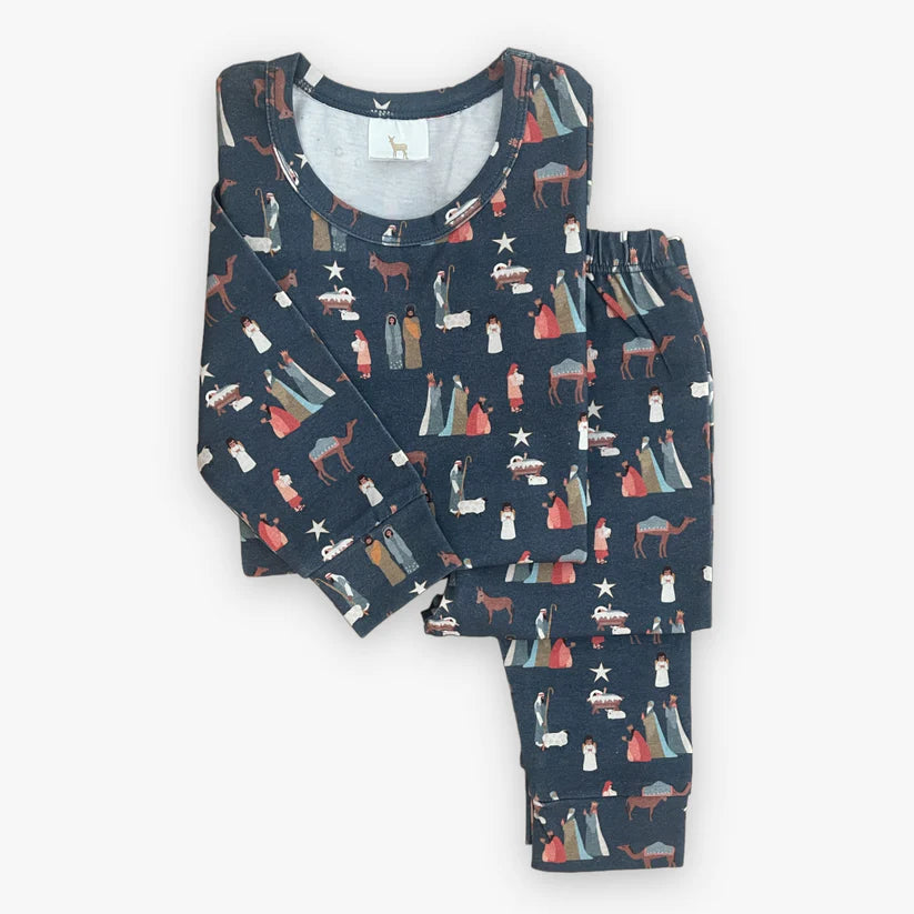 Silent Night Modal Long Sleeve Pajama Set - Navy – Hooray Children's Shoppe