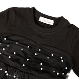 Pearl Detail Mesh Dress