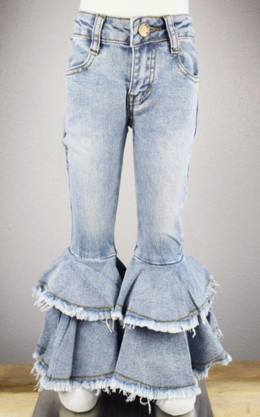 Bell Bottom Jeans - Single and Double Ruffle – Born This Way Boutique
