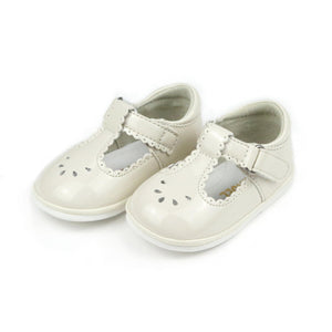 Dottie Scalloped T-Strap Mary Jane (Baby) - Cream