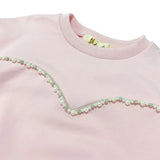 Mesh Sleeve Embellished Sweatshirt