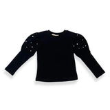Pearl Stud Puff Sleeve Top