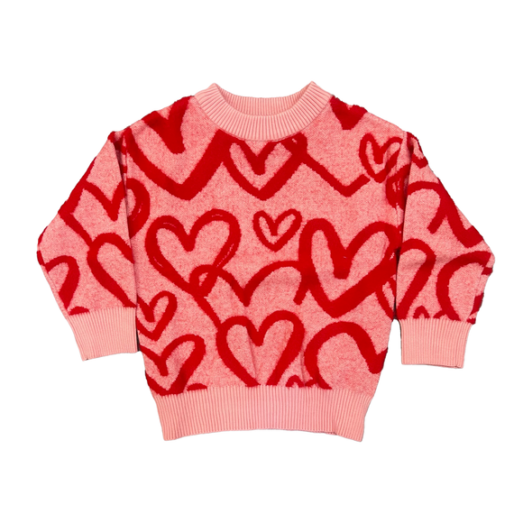 Big Hearts Crew Neck Sweater