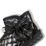 Pearl Strap Quilted Boots