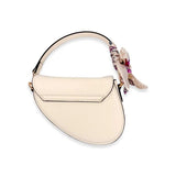 Mini Saddle Purse w/ Scarf - Ivory