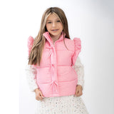 Ruffle Bows Puffer Vest