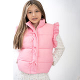 Ruffle Bows Puffer Vest