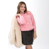 Pearl Bows Crew Neck Sweater