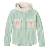 Sprout Hooded Shacket - Seafoam