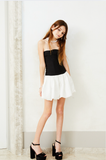 Bailey Taffeta Ballet Dress - Black with White Mini