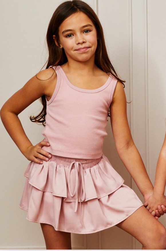 Willow Satin Ballet Pink Skort