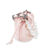 Pearl Handle Quilted Bucket Bag