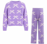 Lavender 'Pretty In Bows' Fuzzy Set