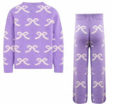 Lavender 'Pretty In Bows' Fuzzy Set