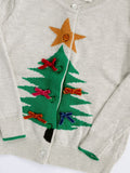 Christmas Tree Cardigan - Oatmeal Heather