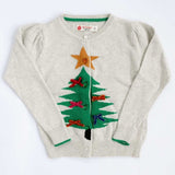 Christmas Tree Cardigan - Oatmeal Heather