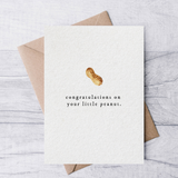 Congratulations on your little peanut new baby greeting card