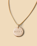Mama Disc Necklace: Gold