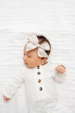 Satin Bow - Champagne Headband - Large