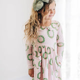 Twirl Dress - Pink Wreath