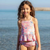 Girls Palmer Tankini - Pink Seashells