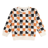 Boo Checkered Halloween Sweatshirt - Baby Boy