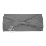 WIDE PANTYHOSE ADD-A-BOW HEADBAND: POWDER PINK / 3+ Months