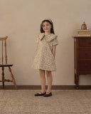 Collared Denim Mini Dress - Leopard