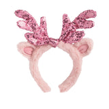 Pink Sequin Antler Headband