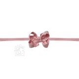 1/4" NYLON PANTYHOSE HEADBAND W/SIGNATURE GROSGRAIN BOW: ORANGE / 5.5" Huge