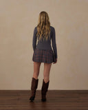 Teen Ribbed Long Sleeve Knit Tee - Midnight