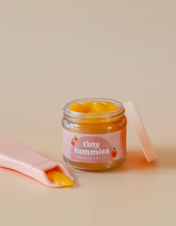 Tiny Tummies Jar and Spoon - Peach