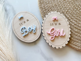 Baby Gender Reveal Sign