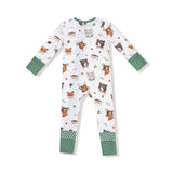 Woodland Animal Faces - 2 Way Zipper Romper
