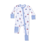 Bubbly Sailboats Blue - Convertible Romper