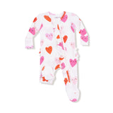 Happy Hearts - 2 Way Ruffle Zipper Footie