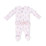 Petite Ballet - 2 Way Ruffle Front Zipper Footie