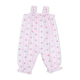 Winding Roses Stripe - Ruffly Strap Overall