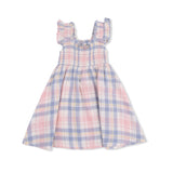 Dusty Plaid - Smocked Sundress