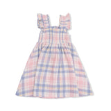 Dusty Plaid - Smocked Sundress