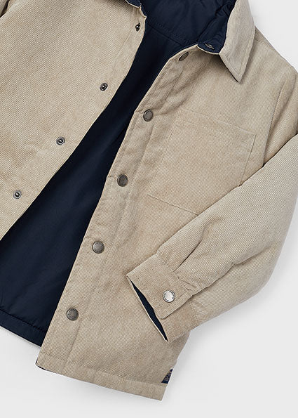 Reversible Padded Jacket - Beige / Black