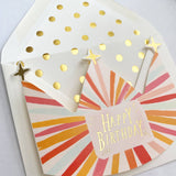 Birthday Crown Gold Letters Happy Birthday Card