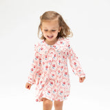 Leslie Rose - Sofia Dress With Oversize Collar And Bloomer
