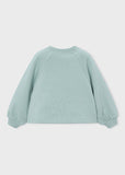 Girls Flower Applique Sweatshirt