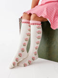 Posie Knee Socks - Old Rose