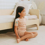 Floral Print on Summer Sleep Set - Rosy Mango