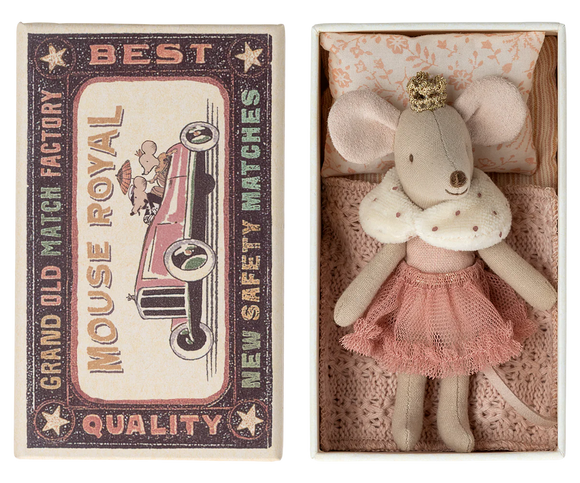 Princess Mouse, Little Sister Mouse in Matchbox - Rose