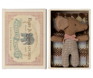 Sleepy/Wakey Baby Mouse in Matchbox, Version 2 - Rose