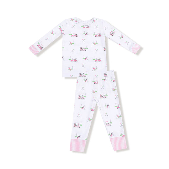 Baby Golf Carts Pink - Long Sleeve Loungewear Set