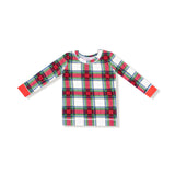 Holiday Plaid Long Sleeve Loungewear Set